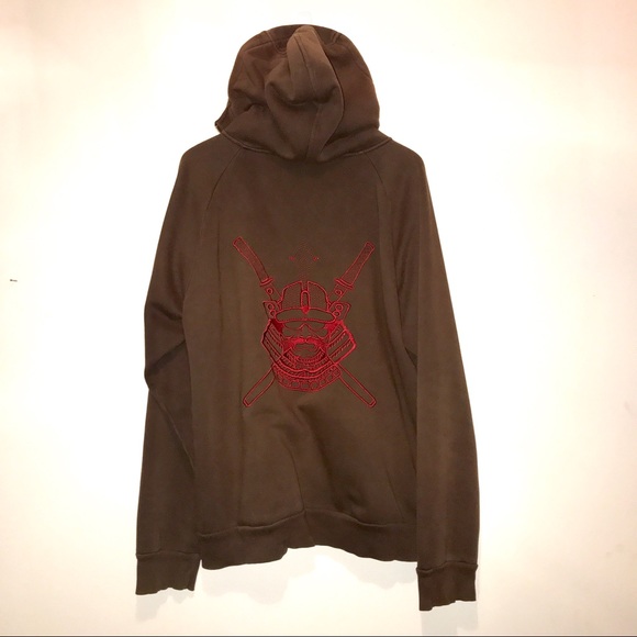 Samurai Surfer Hoodie. Brown size 2XL - Picture 4 of 5